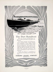 1927 Ad Sterling Petrel Engine Marine Motor Dart Runabout Speedboat Yacht YYM1