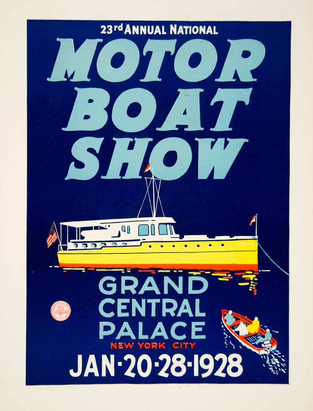 1928 Ad 23rd Annual National Motor Boat Show Grand Central Palace NYC Yacht YYM1