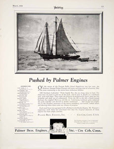 1928 Ad Palmer Huskie Engines Boat Yacht Baffin Island Arctic Expedition YYM2