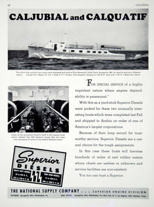 1939 Ad Vintage Superior Diesel Engine Motor Boat Yacht Caljubial Calquatif