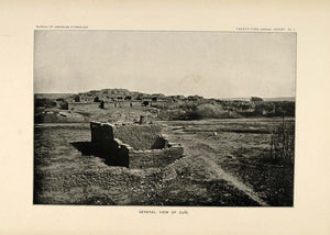 1904 Print Zuni Indian Pueblo Ruins Desert New Mexico ORIGINAL HISTORIC ZN1