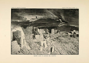 1904 Print Ruins Mummy Cave Canyon de Chelly del Muerto ORIGINAL HISTORIC ZN1