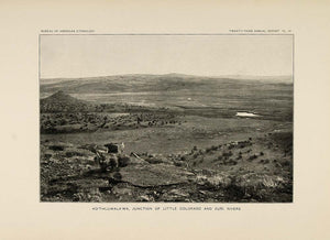 1904 Print Kothluwalawa Little Colorado Zuni Rivers - ORIGINAL HISTORIC ZN1