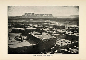 1904 Print Corn Mountain Towa Yallanne Zuni Sacred Mesa ORIGINAL HISTORIC ZN1