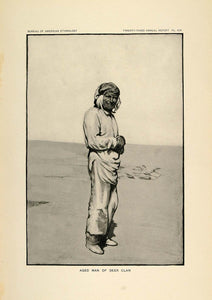 1904 Print Zuni Indian Old Man Deer Clan Portrait NICE ORIGINAL HISTORIC ZN1