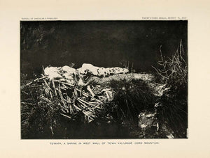 1904 Print Tomapa Zuni Indian Shrine Corn Mountain Mesa ORIGINAL HISTORIC ZN1