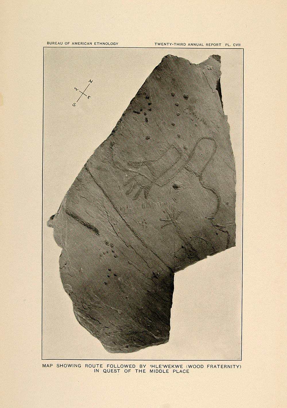 1904 Print Zuni Map Route Hlewekwe Wood Fraternity - ORIGINAL HISTORIC IMAGE ZN1