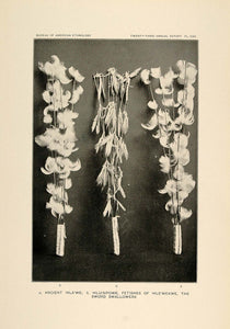 1904 Print Zuni Fetish Hlawe Hlewekwe Sword Swallowers ORIGINAL HISTORIC ZN1