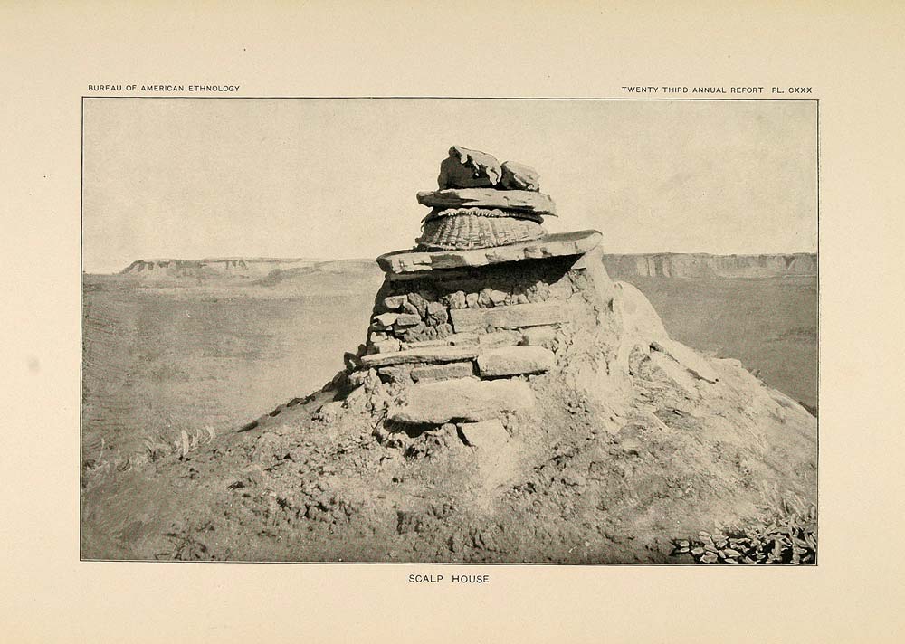 1904 Print Zuni Indian Scalp House New Mexico Desert - ORIGINAL HISTORIC ZN1