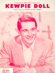 1958 Sheet Music Kewpie Doll Song Perry Como Sid Tepper Roy C. Bennett ZSM1 - Period Paper
