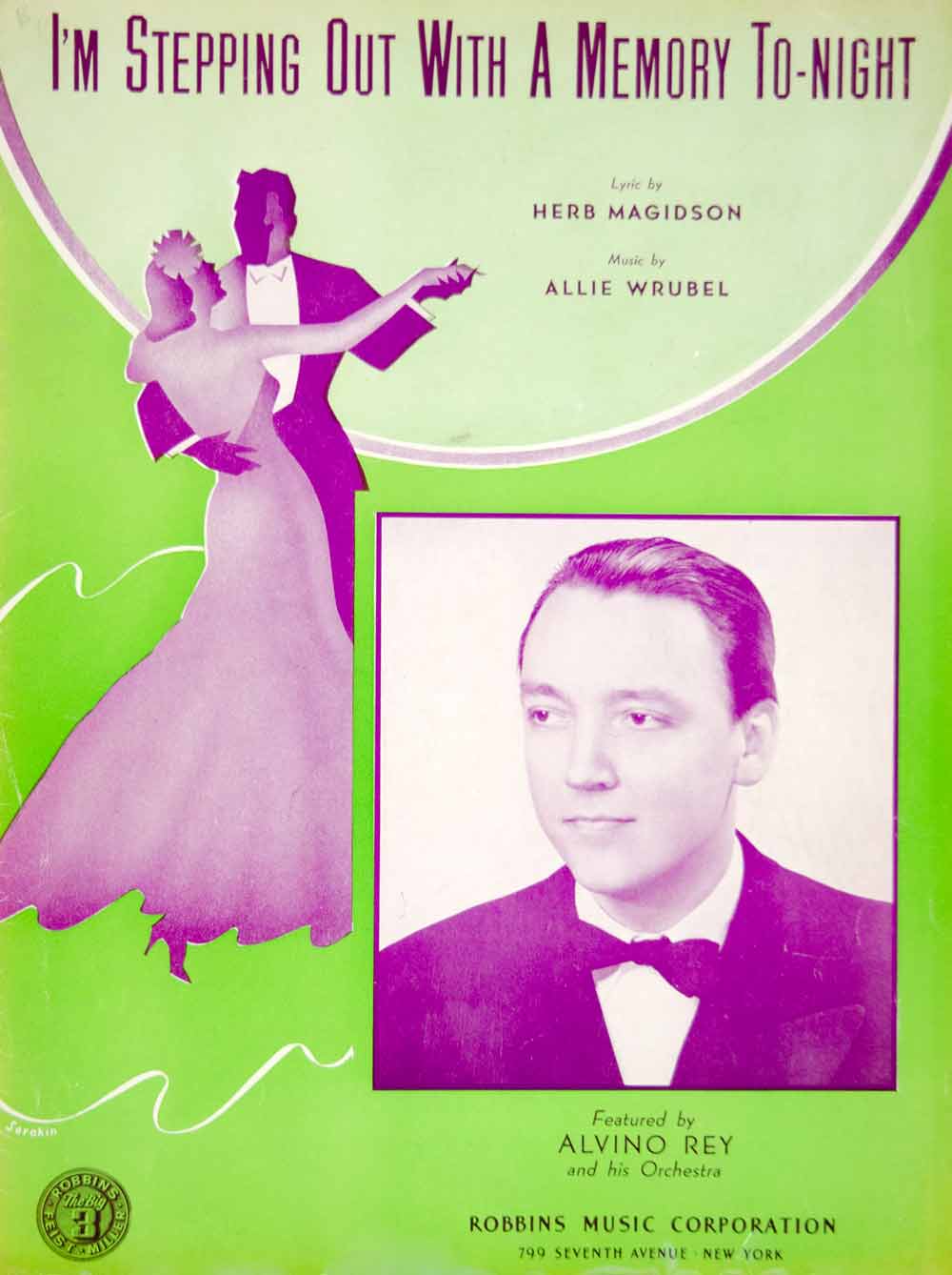 1940 Sheet Music I'm Stepping Out With a Memory Tonight Alvino Rey Swing ZSM1