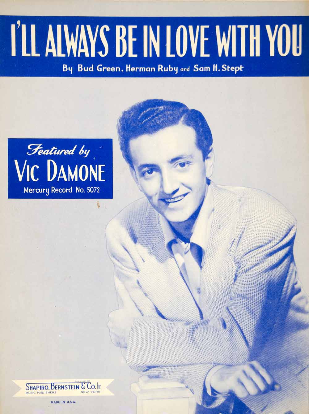 1948 Sheet Music I'll Always Be In Love with You Vic Damone Bud Green –  Period Paper Historic Art LLC
