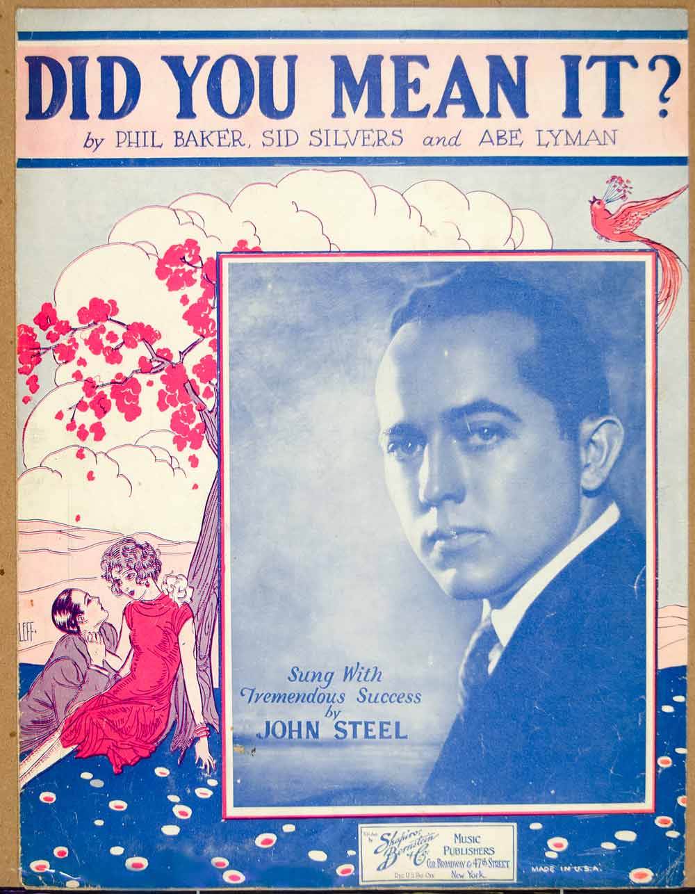 1927 Sheet Music Did You Mean It? Sydney Leff John Steel Phil Baker Sid ZSM3