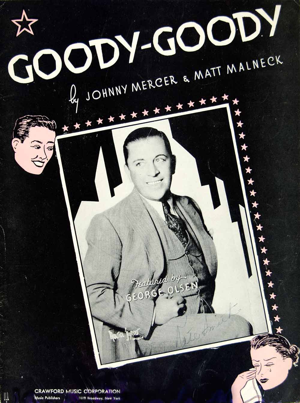 1936 Sheet Music Goody-Goody Johnny Mercer Matt Malneck George Olsen ZSM4