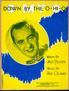 1940 Sheet Music Down by the O-Hi-O Ohio Jack Yellen Abe Olman Freddy ZSM4