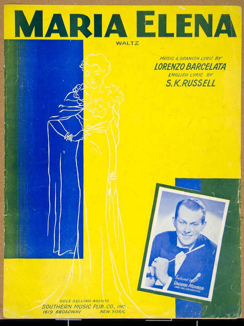 1941 Sheet Music Maria Elena Waltz Spanish Lyric Lorenzo Barcelata Vaughn ZSM4