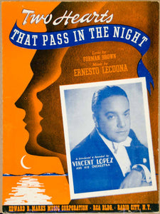1941 Sheet Music Two Hearts that Pass in the Night Forman Brown Vincent ZSM4