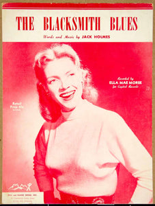 1952 Sheet Music Blacksmith Blues Ella Mae Morse Jack Holmes Hill & Range ZSM4