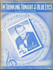 1941 Sheet Music I'm Thinking Tonight of My Blue Eyes Song Vaughn Monroe ZSM4