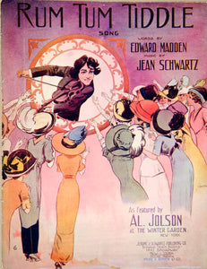1912 Sheet Music Rum Tum Tiddle Song Violinist Edward Madden Jean Schwartz ZSM7