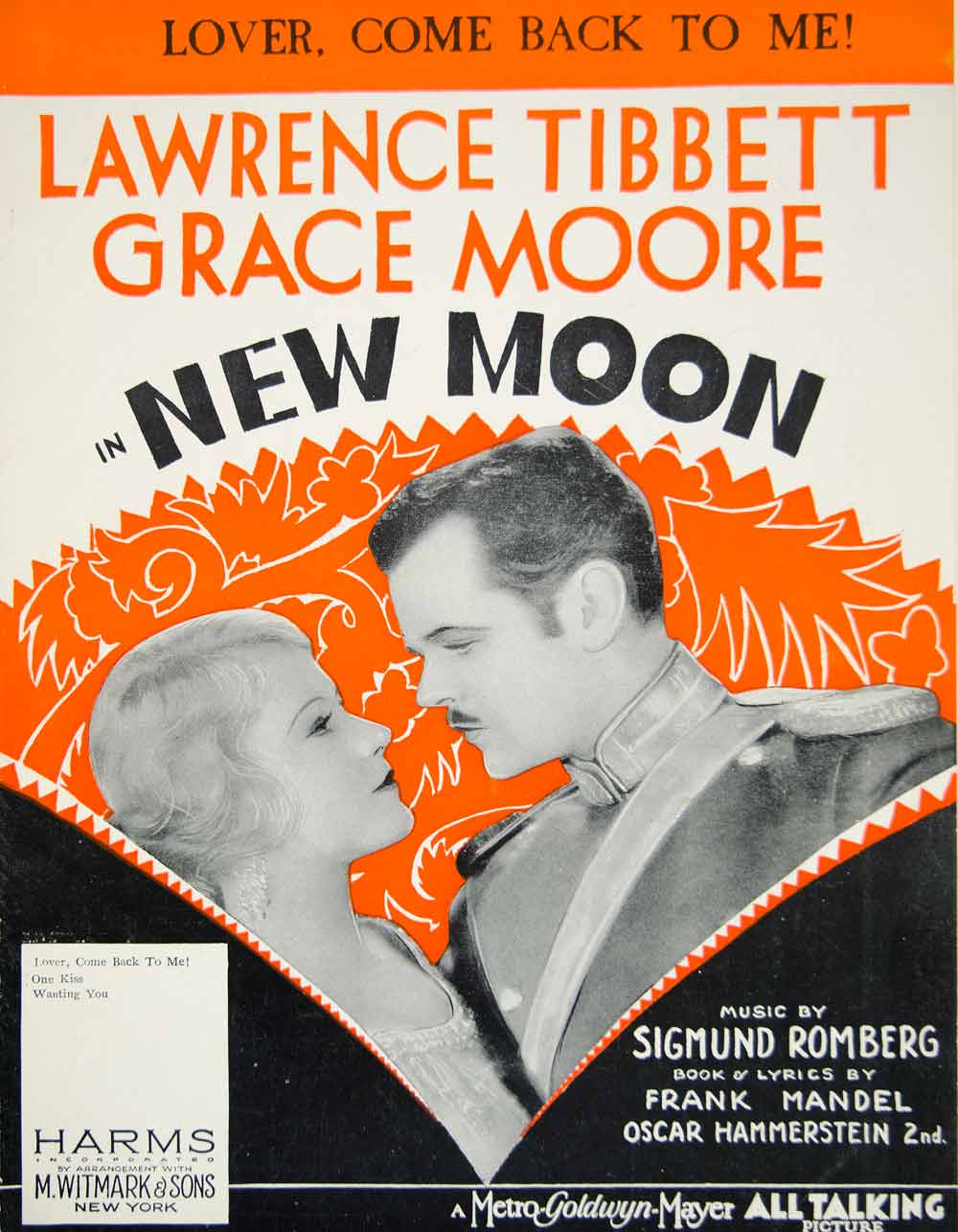 1930 Sheet Music Lover Come Back to Me New Moon Movie Song Lawrence Tibbett ZSM8