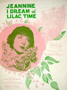 1928 Sheet Music Jeannine I Dream of Lilac Time Silent Film Colleen Moore ZSM8