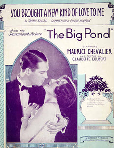 1930 Sheet Music You Brought a New Kind of Love to Me Big Pond Movie Song ZSM8