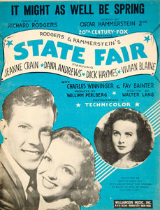 1945 Sheet Music It Might as Well Be Spring State Fair Movie Song Musical ZSM8