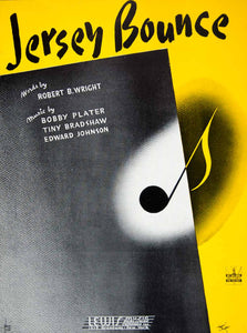 1941 Sheet Music Jersey Bounce Swing Song WWII Tiny Bradshaw Edward Johnson ZSM9