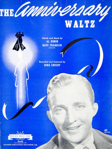 1941 Sheet Music Anniversary Waltz Bing Crosby Song Al Dubin Dave Franklin ZSM9