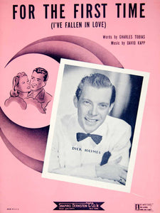 1943 Sheet Music For the First Time Dick Haymes Charles Tobias David Kapp ZSM9