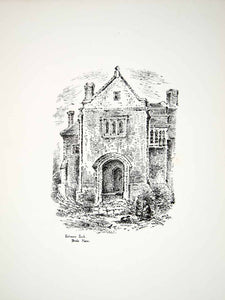 1873 Lithograph MF Hasker Art Brede Place Manor House Sussex England Estate ZZ12