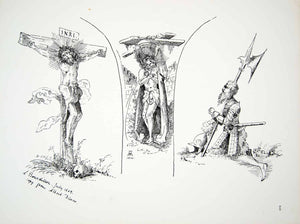 1876 Lithograph Lizzie Bourdillon Albrecht Durer Art Jesus Christ Religious ZZ13