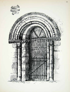 1878 Lithograph MA Morrell Art St Mary Magdalene Church Crowmarsh Gifford ZZ15
