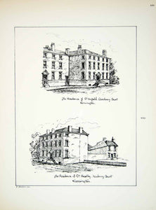 1878 Lithograph Robert Kendrick Art Enfield Priestley House Warrington UK ZZ15