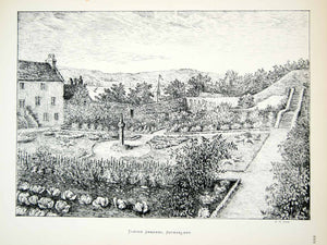 1878 Lithograph Catherine G Loch Art House Tongue Botanical Garden Scotland ZZ15