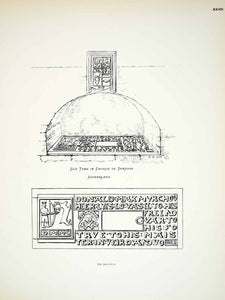 1878 Lithograph Catherine G Loch Art Donuill Mac Morraichaidh Tomb Scotland ZZ15