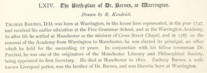 1878 Lithograph Robert Kendrick Art Thomas Barnes Pecival House Warrington ZZ15