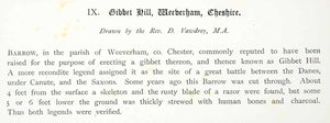 1886 Lithograph Daniel Vawdrey Art Gibbet Hill Weaverham England Landscape ZZ21
