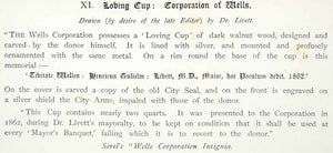 1886 Lithograph HW Livett Art Wells Corporation Loving Cup England Vineyard ZZ21