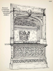 1889 Lithograph James Irvine Art Brown Chapel S John Baptist Church Barnack ZZ22