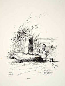 1859 Lithograph Ada Hudson Art Refuge Cross Walkington Road Beverley England ZZ4